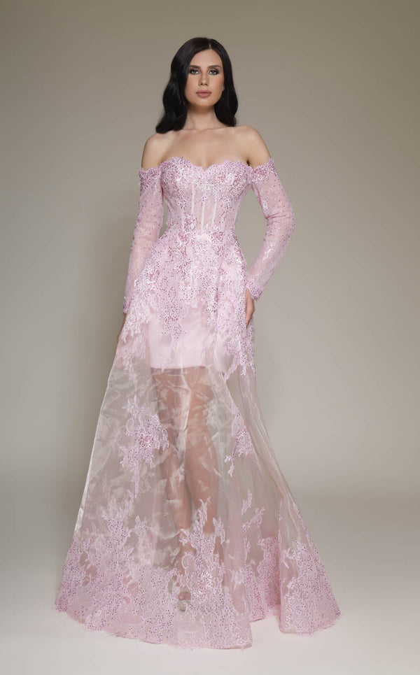 Modessa Couture M19085 Pink