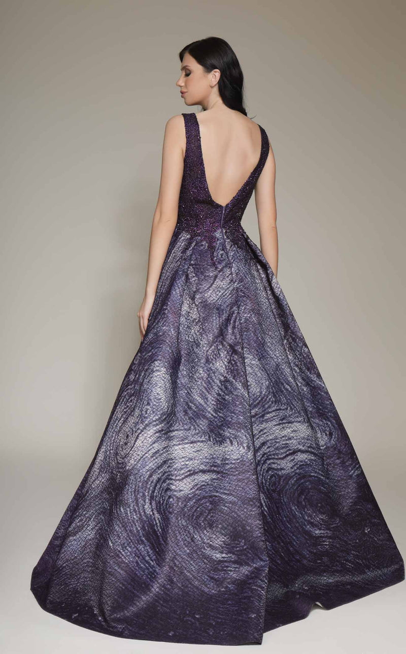 Modessa Couture M19089 Purple