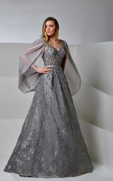 Modessa Couture M20208 Metallic-Anthracite