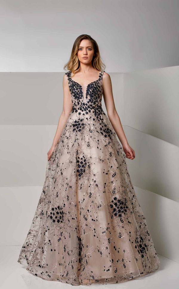 Modessa Couture M20217 Sand/Navy