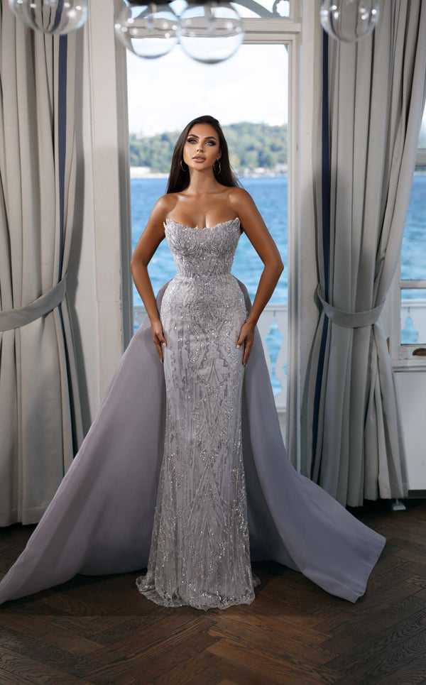 Modessa Couture M20333 Silver