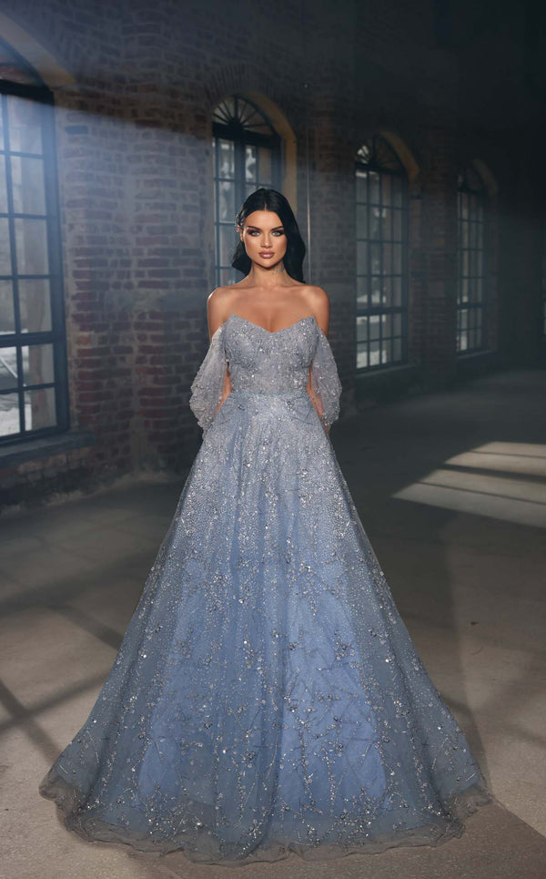 Modessa Couture M20337 Blue