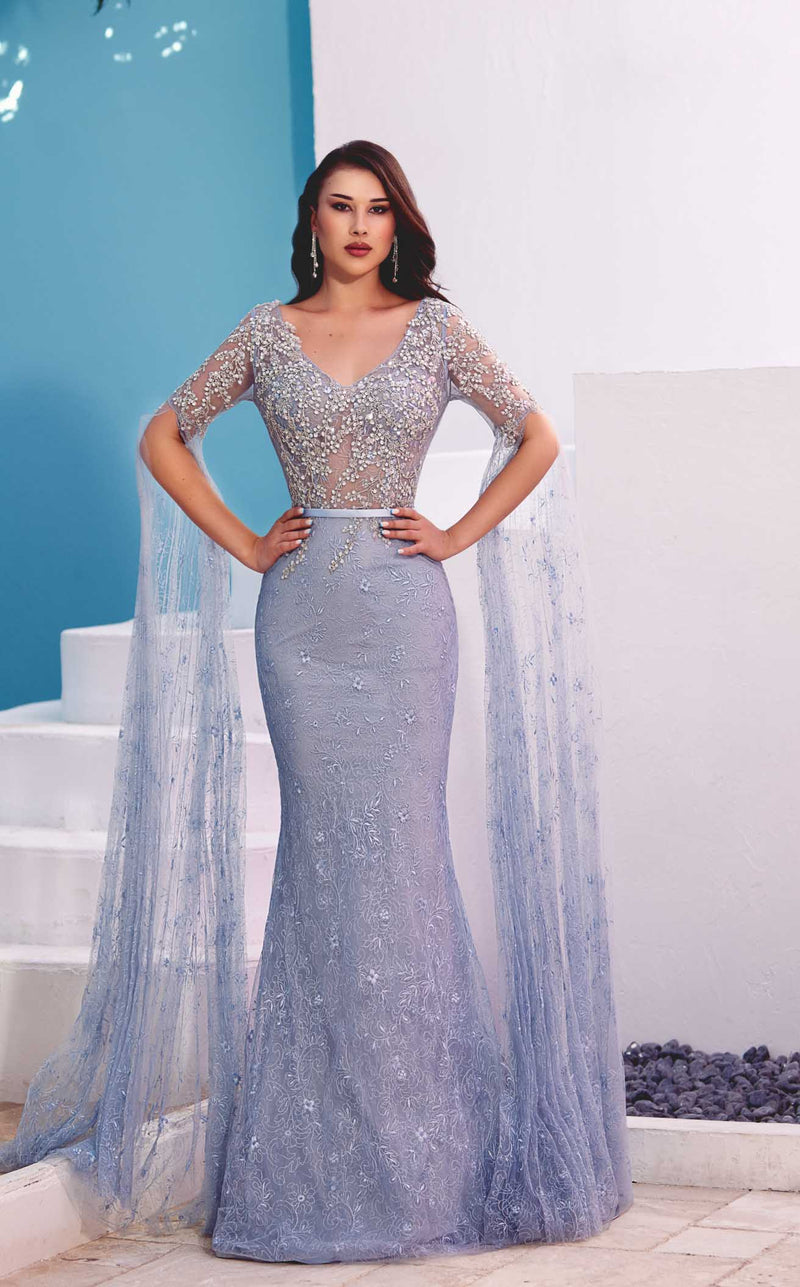 Modessa Couture M20363 Blue-Fog