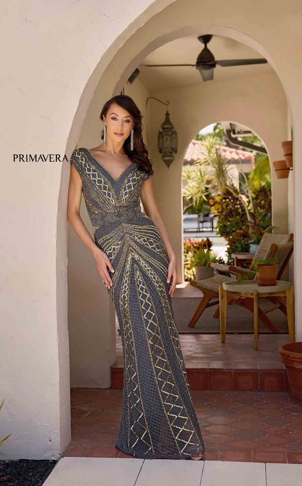 Primavera Couture 13135 Charcoal/Gold