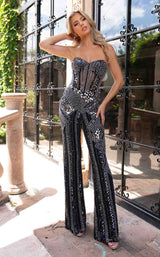 Rachel Allan 50305 Black-Gunmetal-Silver