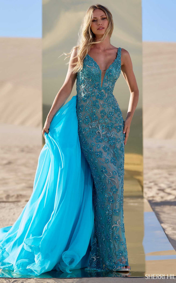 Sherri Hill 56390 Aqua