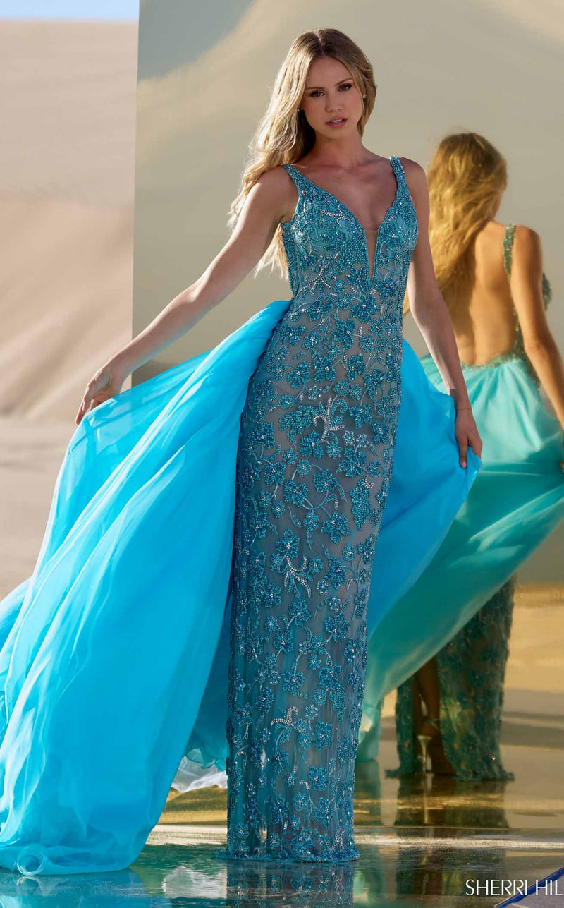 Sherri Hill 56390 Aqua