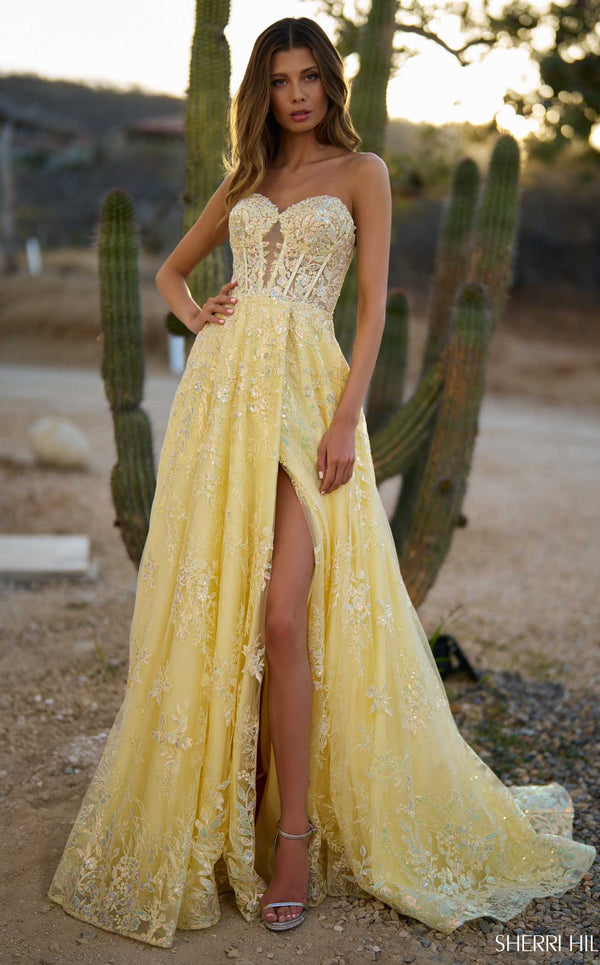 Sherri Hill 56577 Yellow