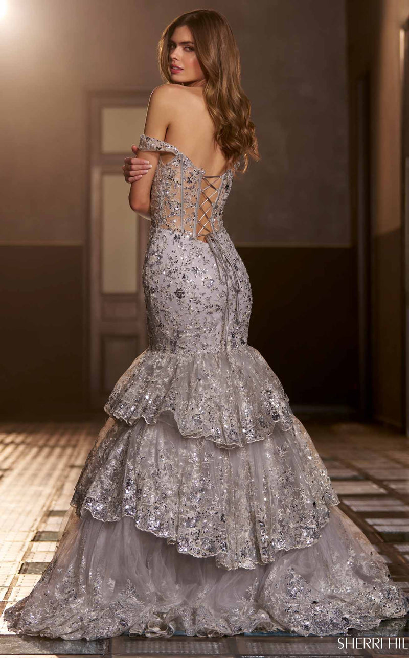 Sherri Hill 56687 Silver