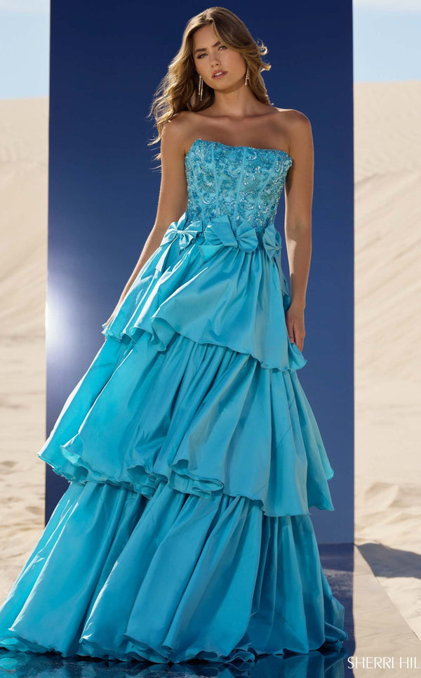 Sherri Hill 56838 Aqua