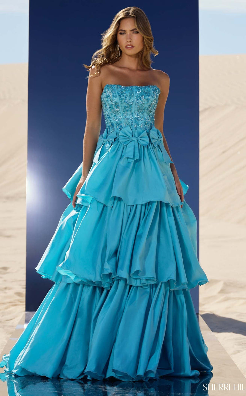 Sherri Hill 56838 Aqua