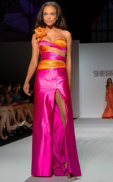 Sherri Hill 57152 Fuchsia/Orange