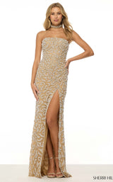 Sherri Hill 57157 Nude/Ivory/Silver/Ab