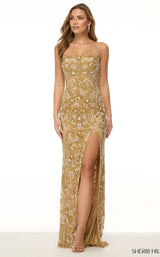 Sherri Hill 57187 Nude/Ivory/Gold