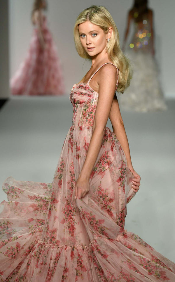 Sherri Hill 57208 Blush/Red Print