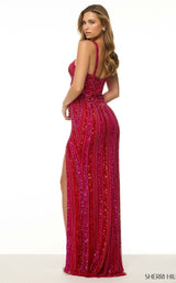 Sherri Hill 57220 Fuchsia Red