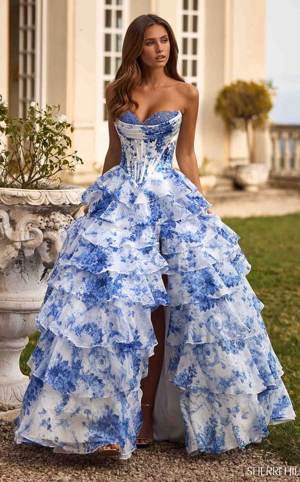 Sherri Hill 57250 Ivory-Blue-Print