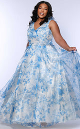 Sydneys Closet SC7404 Blue Floral