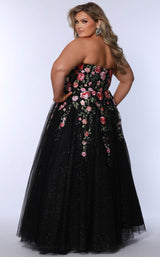 Sydneys Closet SC7407 Black Floral