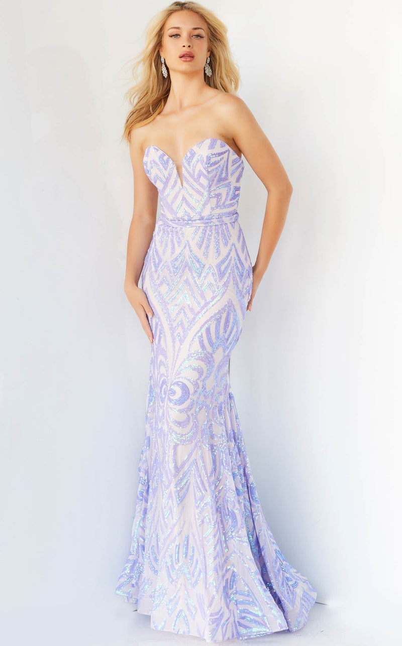 Jovani 03445BG Lilac/Nude