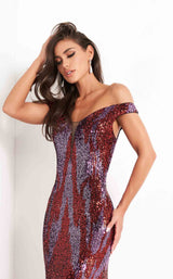 Jovani 04149BG Purple-Red