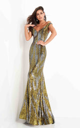 Jovani 04149BG Yellow-Silver