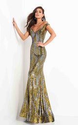 Jovani 04149BG Yellow-Silver