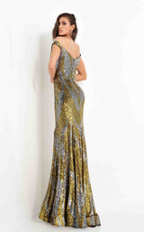 Jovani 04149 Yellow-Silver