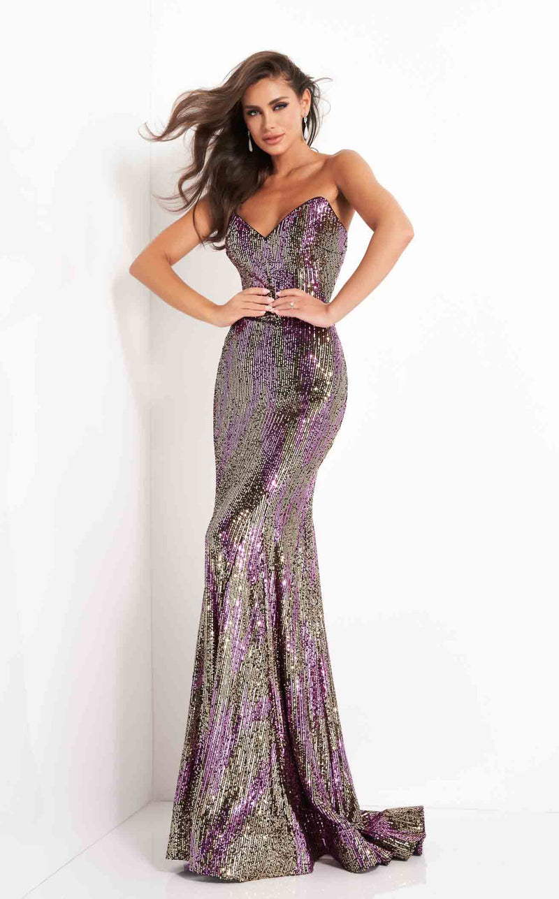 Jovani 04155 Purple/Gold