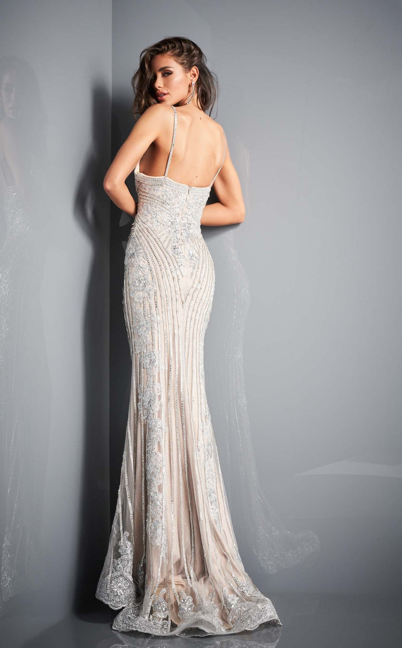 Jovani 05752 Silver-Nude