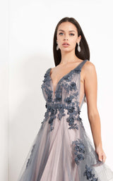 Jovani 05835 Grey-Pink