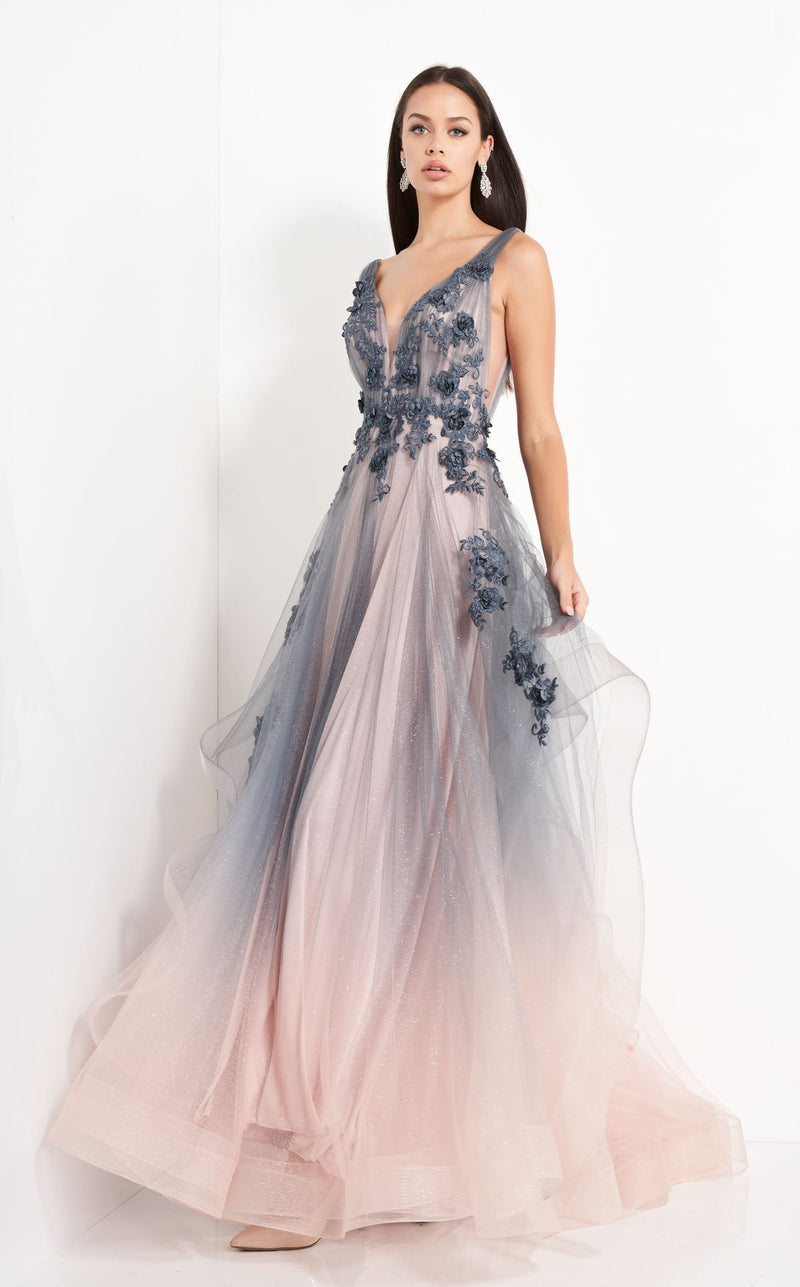 Jovani 05835 Grey-Pink