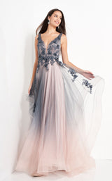 Jovani 05835 Grey-Pink