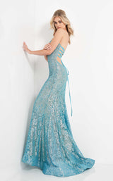 Jovani 06586 Turquoise/Silver