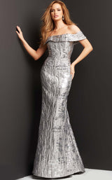 Jovani 06624 Grey/Silver