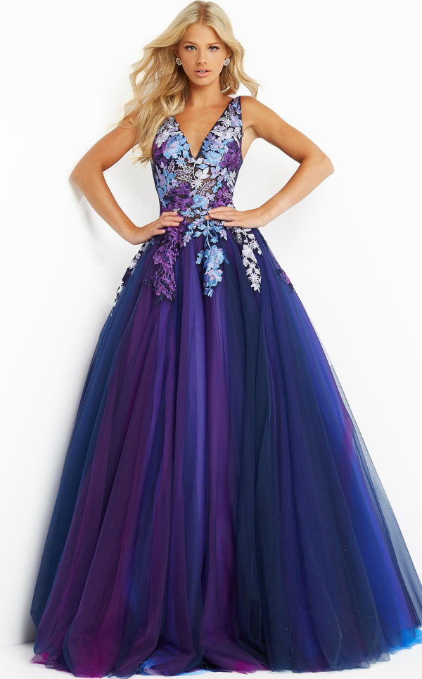 Jovani 06807 Navy Multi