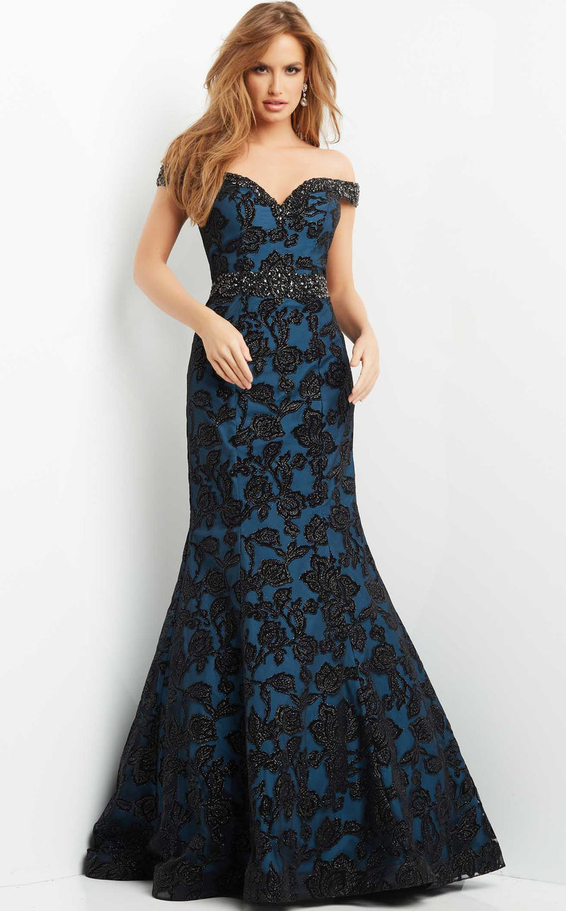 Jovani 07061 Black/Teal