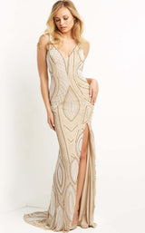 Jovani 08455 Nude Multi