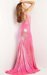 Jovani 09113 Iridescent Fuchsia