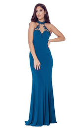 Dynasty 1023116 Midnight Teal & Nude