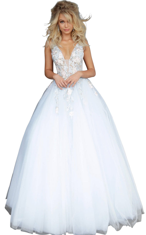 Jovani 11092 Light Blue