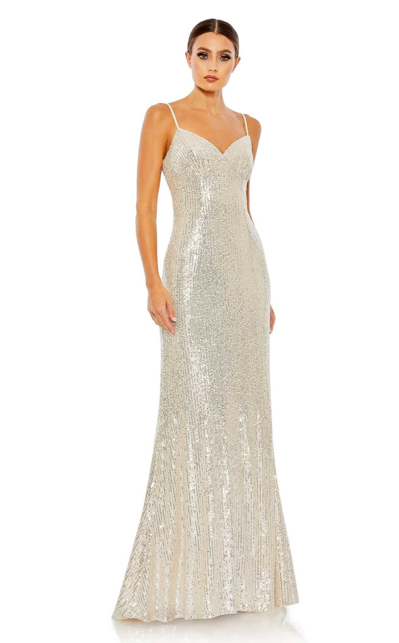 Mac Duggal 11276 Nude/Silver