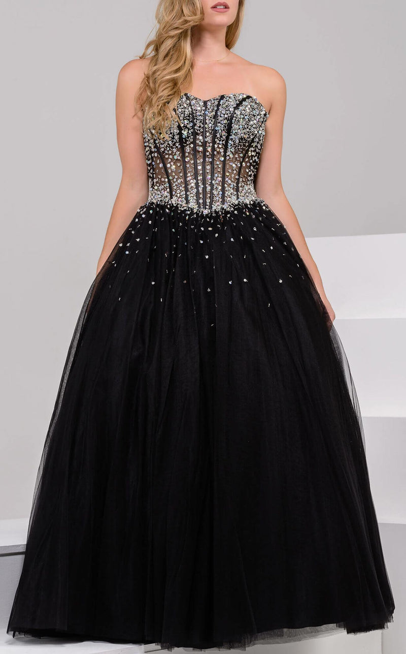 Jovani 1332BG Black/Silver