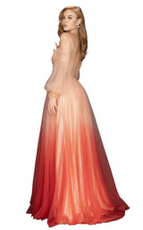 Terani 2011P1075 Peach-Ombre