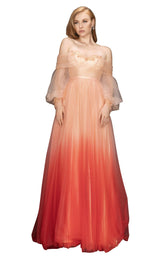 Terani 2011P1075 Peach-Ombre