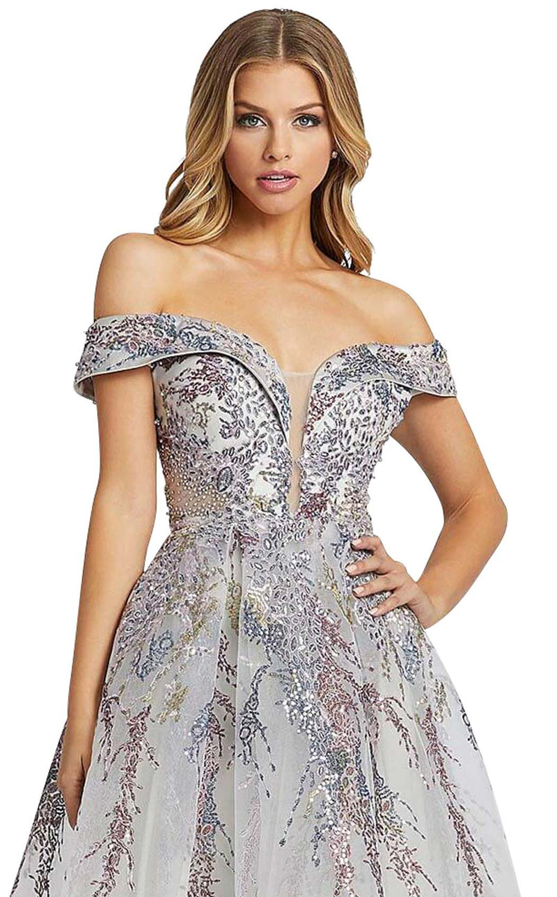 Mac Duggal 20174D Gray-Multi