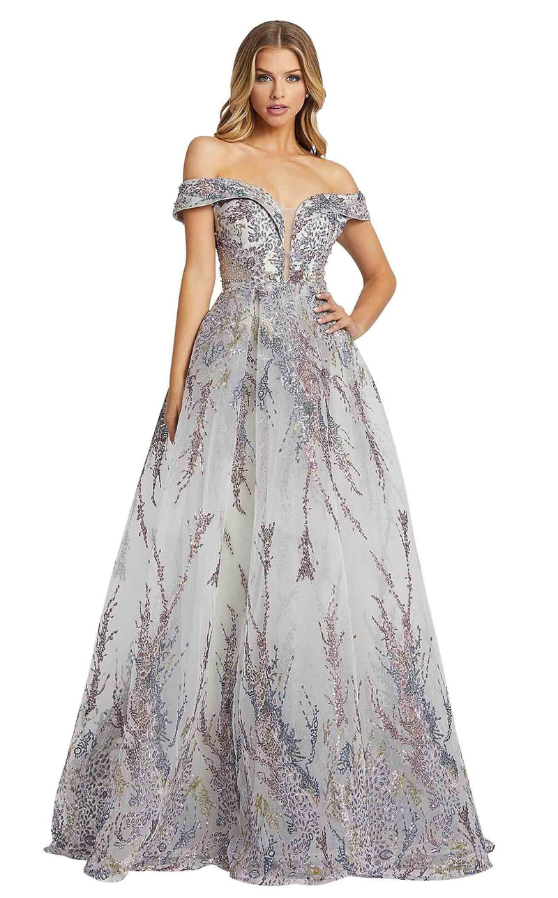 Mac Duggal 20174D Gray-Multi