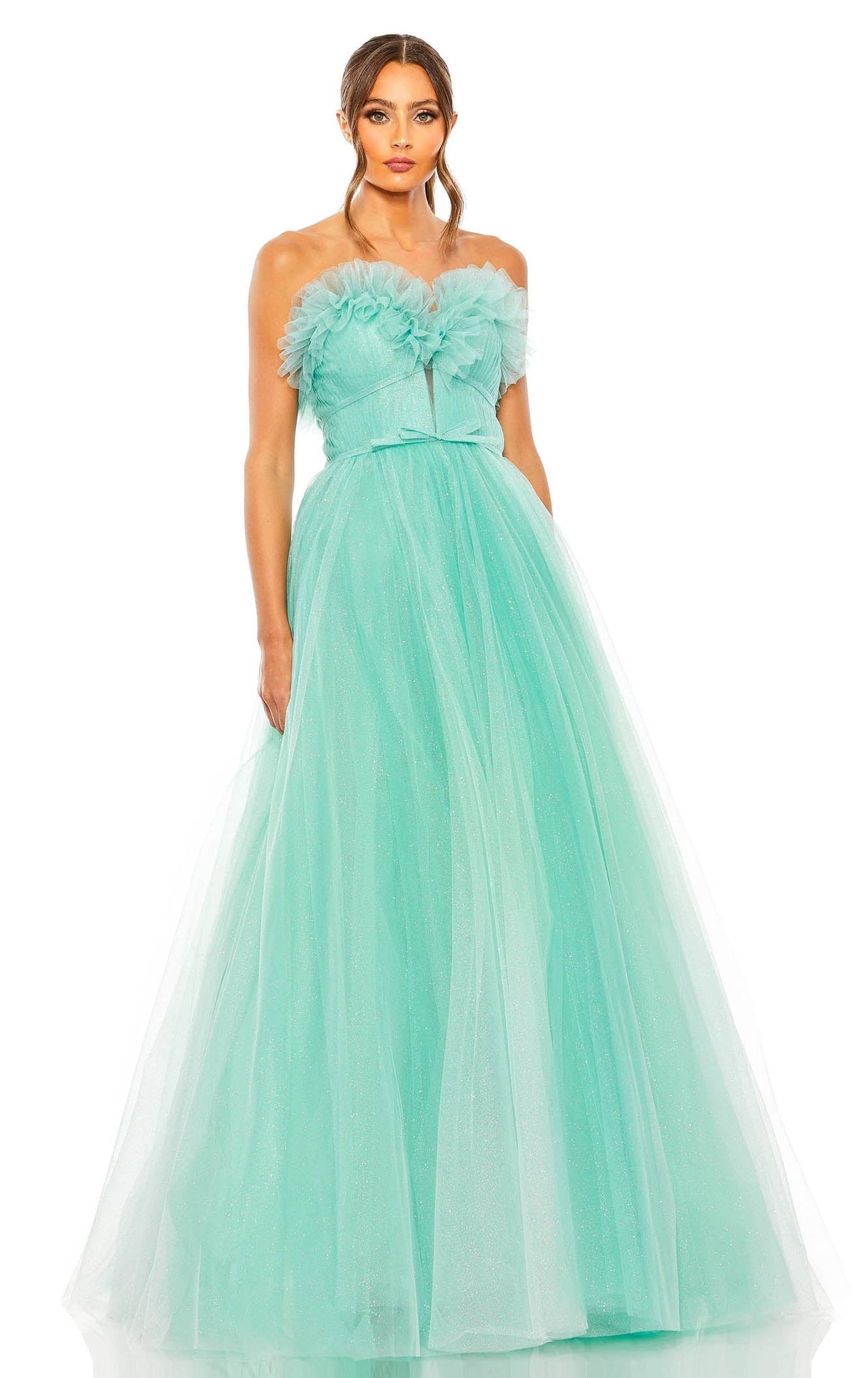 MacDuggal hot 6485 Aqua Ball Gown Nwt