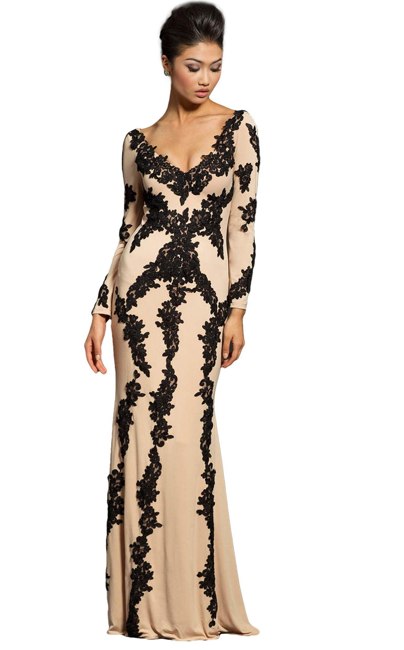 Jovani 20578BG Nude-Black