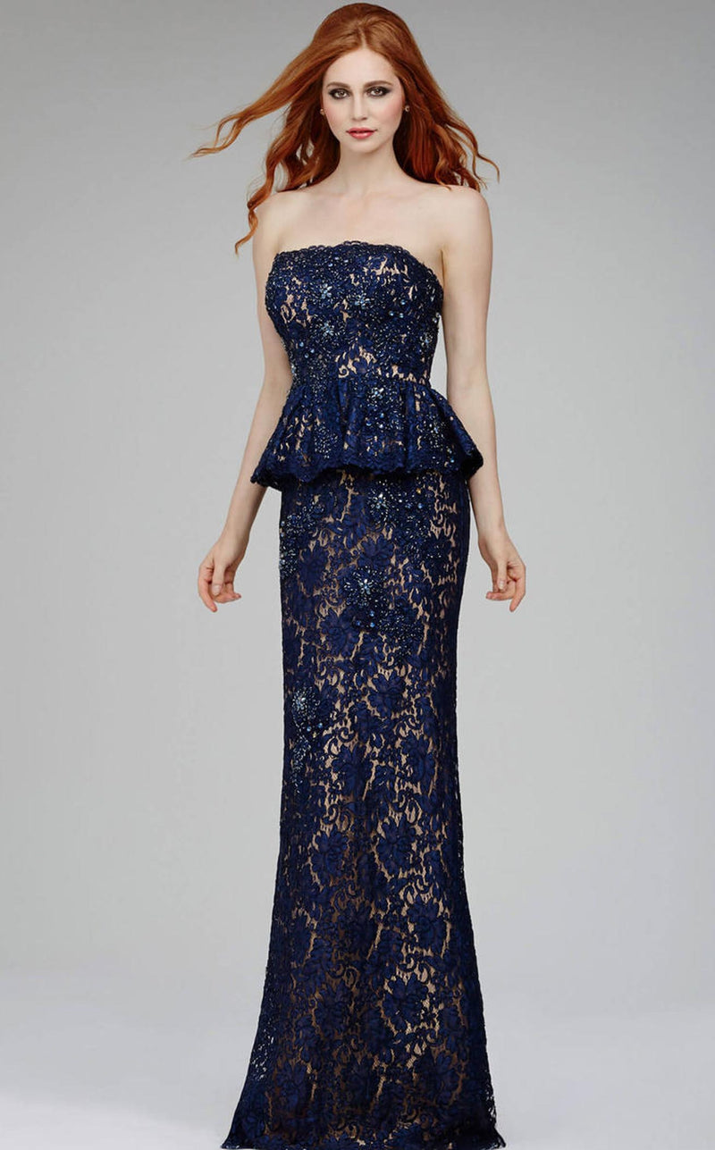 Jovani 20790BG Navy/Nude